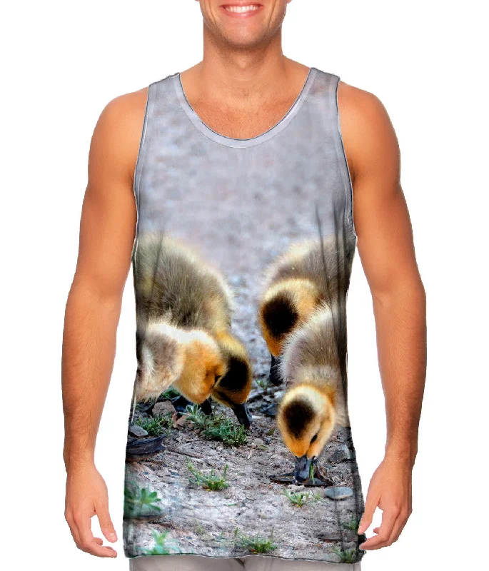 Women's Cropped Tank Tops with Vintage Band LogosLittle Goslings Feeding