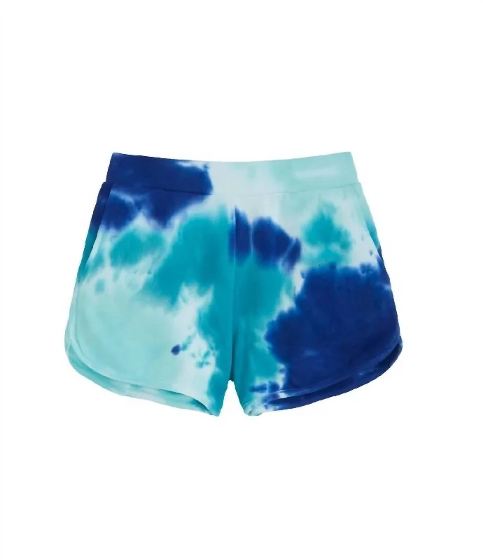 Ruffled Hem Women Shorts to Add a Feminine TouchWomen's Dolphin Shorts In Baja Blue Multi