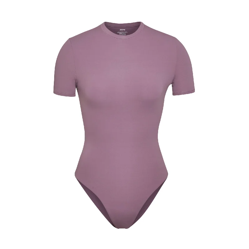 High - Neck Bodysuits for a Modest and Sophisticated LookFITS EVERYBODY T-SHIRT BODYSUIT | PLUM