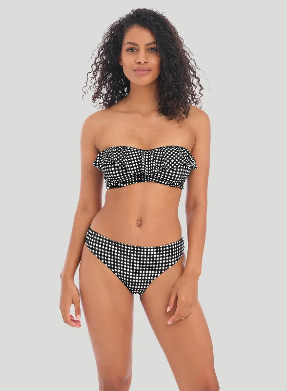 Tie - side bikini bottoms for an adjustable and stylish fitFreya Swimwear: Check In Bikini Brief Monochrome