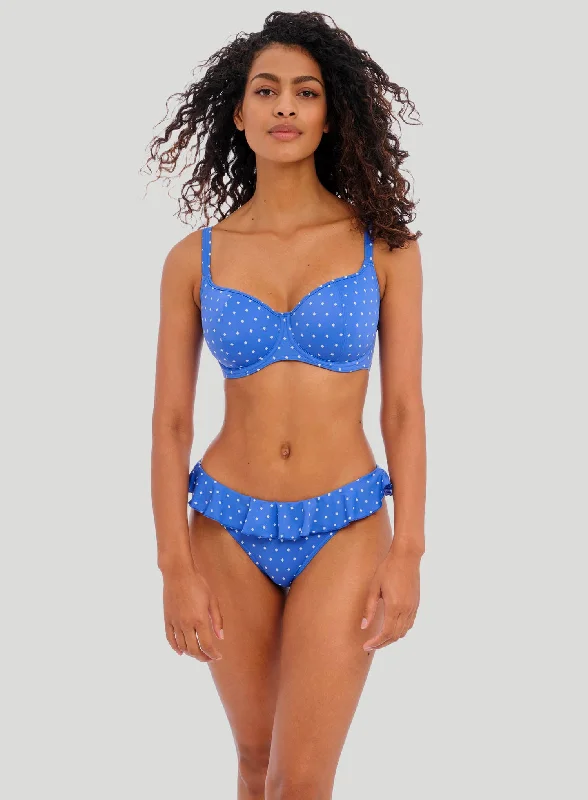 Lace - trimmed bikini for an elegant and romantic touchFreya Swimwear: Jewel Cove Italini Bikini Brief Azure