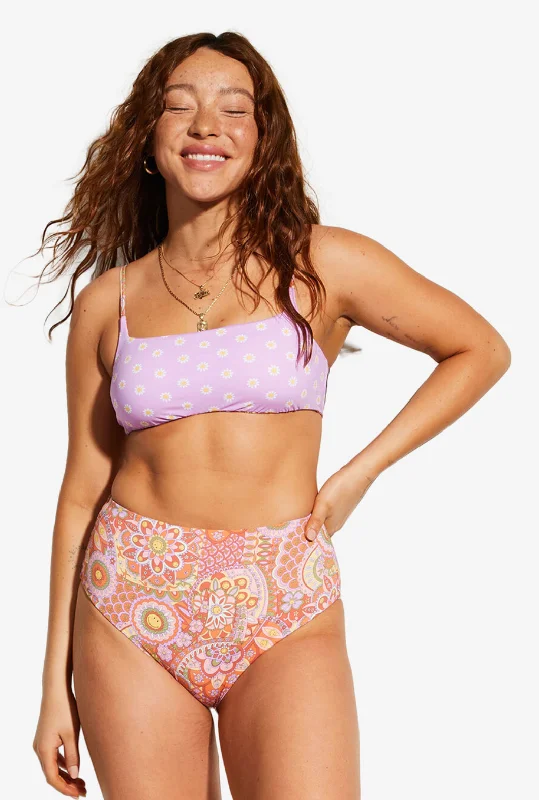 Tie - side bikini bottoms for an adjustable and stylish fitGood Times Retro High Waisted Bikini Bottom