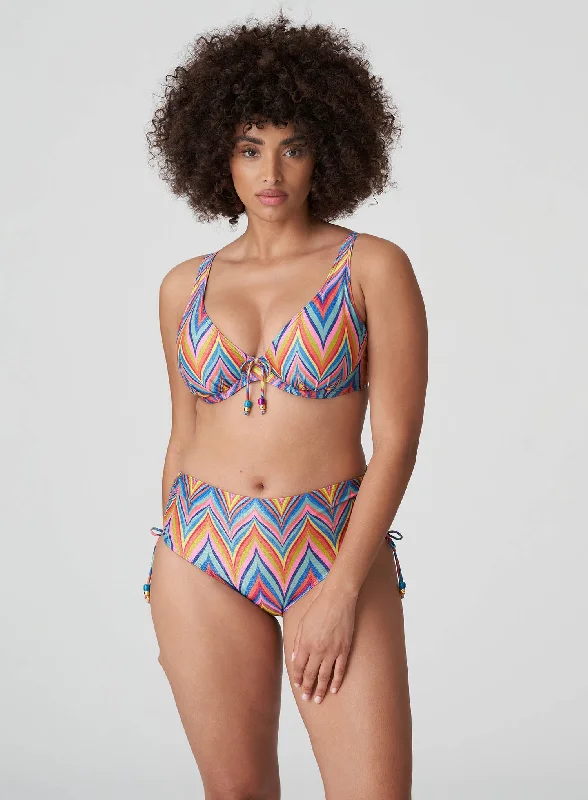 Plus - size bikini with full - coverage options for comfort and confidencePrimaDonna Swimwear: Kea Full Bikini Brief Rainbow Paradise