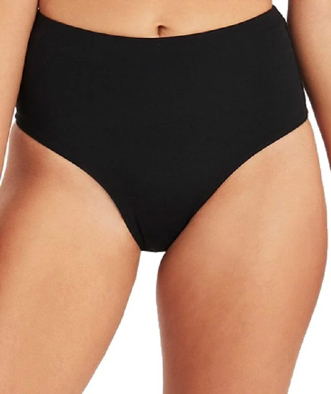 Plus - size bikini with full - coverage options for comfort and confidenceSea Level Dark Romance Cheeky  High Waist Bikini Brief - Black