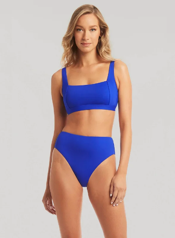 Tie - side bikini bottoms for an adjustable and stylish fitSea Level: Eco Essentials Retro High Waist Bikini Pant Cobalt