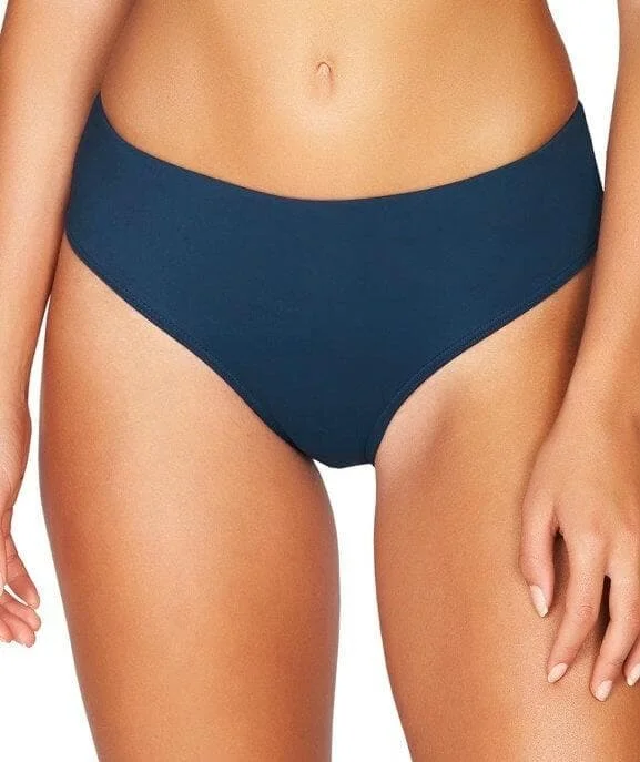 High - waisted bikini for a retro and tummy - flattering lookSea Level Essentials Mid Bikini Brief - Indigo