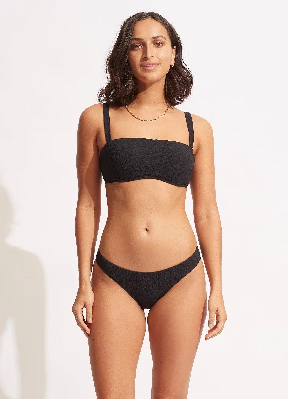 Monokini - style bikini with a unique one - piece - meets - bikini designWillow Hipster - Black