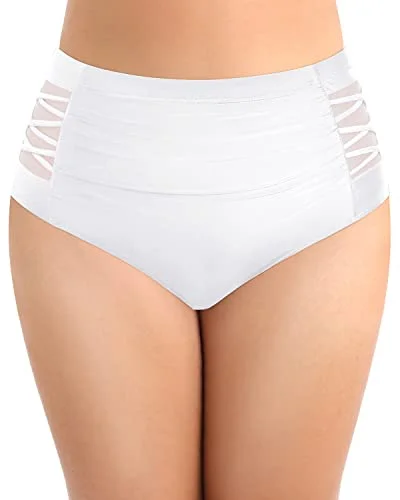 Maternity bikini for expecting mothers to enjoy the beach comfortablyBasic And Versatile Plus Size Full Coverage Bikini Bottom-White