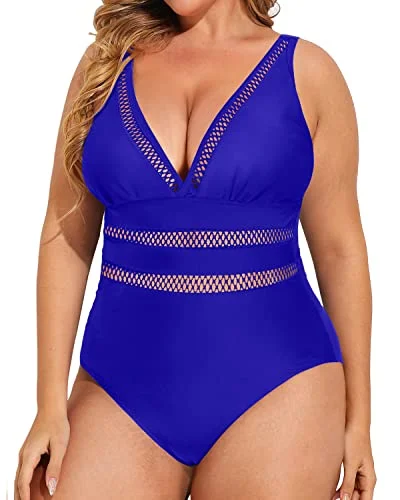 Neon - colored bikini to stand out on the beachBreathable Quick Dry Push Up Swimsuit-Royal Blue