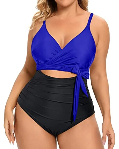 Neon - colored bikini to stand out on the beachWomen's Plus Size Swimwear Cutout Open Back One Piece Swimsuits