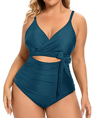 Striped bikini with a classic pattern for a timeless beach aestheticWomen's Plus Size Swimwear High Waisted Tummy Control One Piece